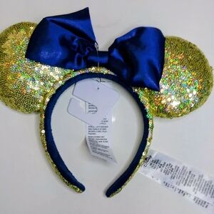 Gold And Navy Minnie Mouse Ears 50th Anniversary